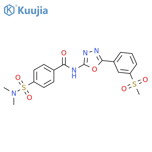 4-(dimethylsulfamoyl)-N-5-(3-methanesulfonylphenyl)-1,3,4-oxadiazol-2-ylbenzamide structure