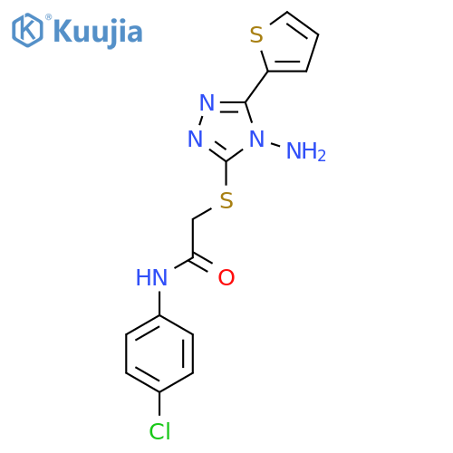 2-{4-amino-5-(thiophen-2-yl)-4H-1,2,4-triazol-3-ylsulfanyl}-N-(4-chlorophenyl)acetamide structure