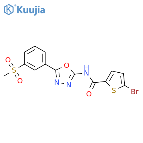 5-bromo-N-5-(3-methanesulfonylphenyl)-1,3,4-oxadiazol-2-ylthiophene-2-carboxamide structure