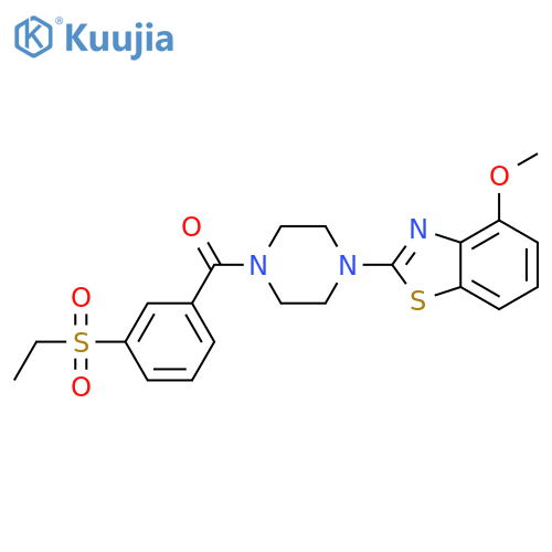 2-{4-3-(ethanesulfonyl)benzoylpiperazin-1-yl}-4-methoxy-1,3-benzothiazole structure