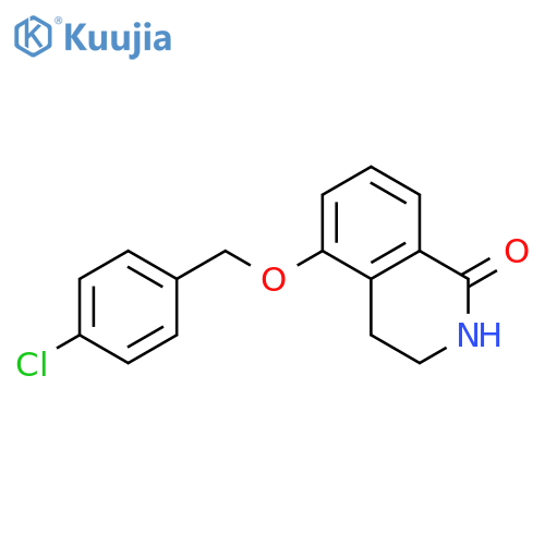 5-(4-chlorophenyl)methoxy-1,2,3,4-tetrahydroisoquinolin-1-one structure