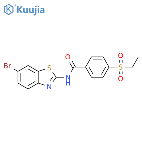 N-(6-bromo-1,3-benzothiazol-2-yl)-4-(ethanesulfonyl)benzamide structure