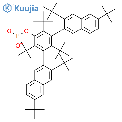 Phosphorous acid, bis[3,6-bis(1,1-dimethylethyl)-2-naphthalenyl]2,4,6-tris(1,1-dimethylethyl)phenyl ester structure