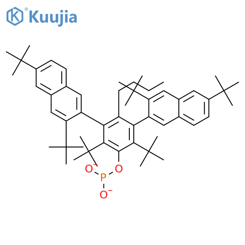 Phosphorous acid, bis[3,6-bis(1,1-dimethylethyl)-2-naphthalenyl]4-butyl-2,6-bis(1,1-dimethylethyl)phenyl ester structure