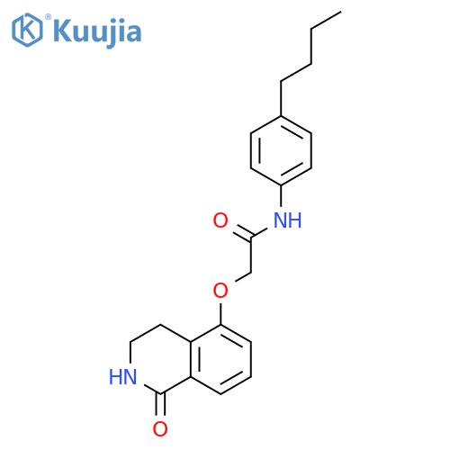 N-(4-butylphenyl)-2-(1-oxo-1,2,3,4-tetrahydroisoquinolin-5-yl)oxyacetamide structure