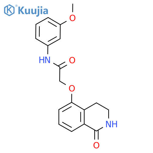 N-(3-methoxyphenyl)-2-(1-oxo-1,2,3,4-tetrahydroisoquinolin-5-yl)oxyacetamide structure