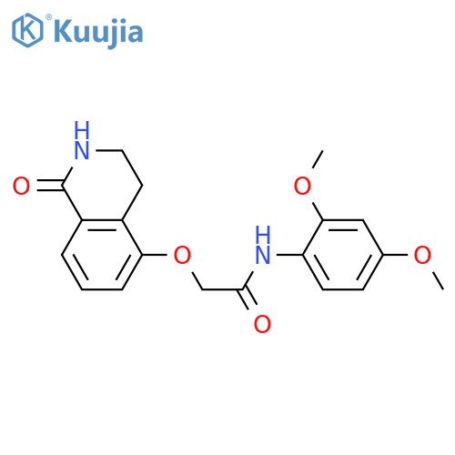 N-(2,4-dimethoxyphenyl)-2-[(1-oxo-3,4-dihydro-2H-isoquinolin-5-yl)oxy]acetamide structure