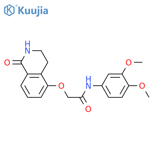 N-(3,4-dimethoxyphenyl)-2-(1-oxo-1,2,3,4-tetrahydroisoquinolin-5-yl)oxyacetamide structure