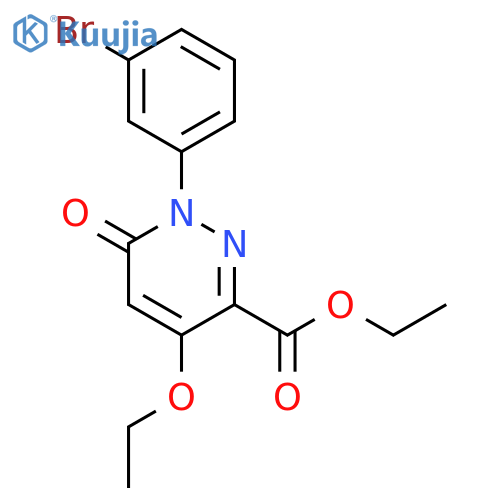 ethyl 1-(3-bromophenyl)-4-ethoxy-6-oxo-1,6-dihydropyridazine-3-carboxylate structure