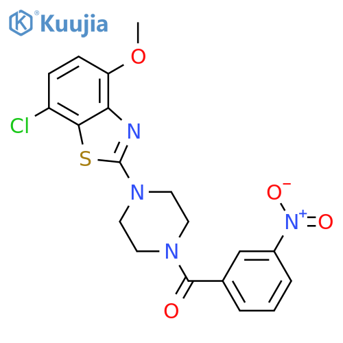 7-chloro-4-methoxy-2-4-(3-nitrobenzoyl)piperazin-1-yl-1,3-benzothiazole structure