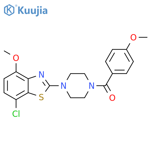 7-chloro-4-methoxy-2-4-(4-methoxybenzoyl)piperazin-1-yl-1,3-benzothiazole structure