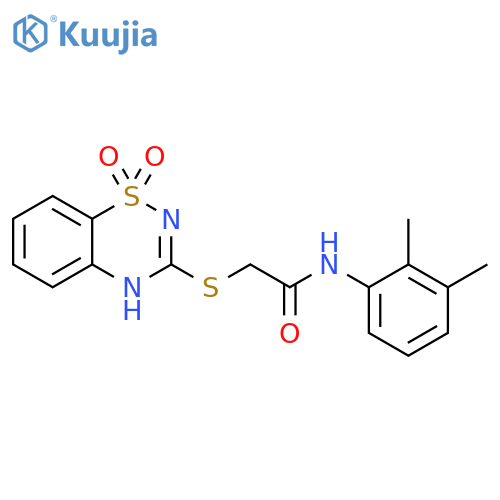 N-(2,3-dimethylphenyl)-2-(1,1-dioxo-4H-1lambda6,2,4-benzothiadiazin-3-yl)sulfanylacetamide structure