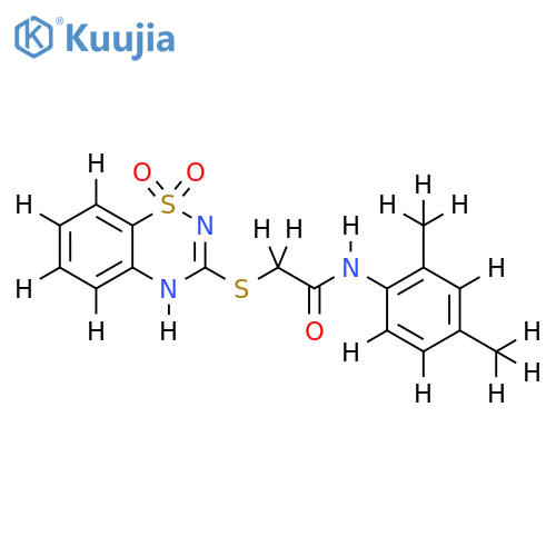 N-(2,4-dimethylphenyl)-2-(1,1-dioxo-4H-1lambda6,2,4-benzothiadiazin-3-yl)sulfanylacetamide structure