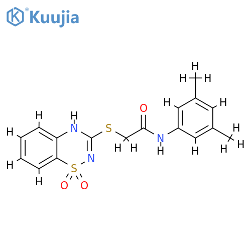 N-(3,5-dimethylphenyl)-2-(1,1-dioxo-4H-1lambda6,2,4-benzothiadiazin-3-yl)sulfanylacetamide structure
