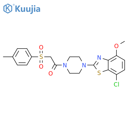 1-4-(7-chloro-4-methoxy-1,3-benzothiazol-2-yl)piperazin-1-yl-2-(4-methylbenzenesulfonyl)ethan-1-one structure