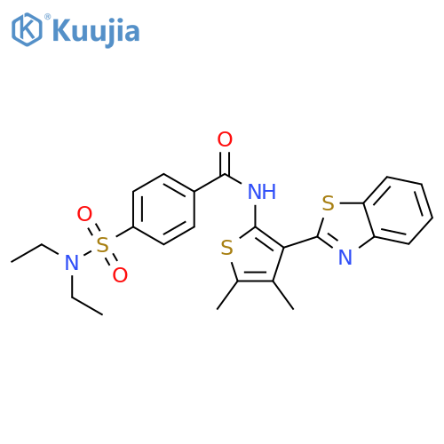 N-3-(1,3-benzothiazol-2-yl)-4,5-dimethylthiophen-2-yl-4-(diethylsulfamoyl)benzamide structure
