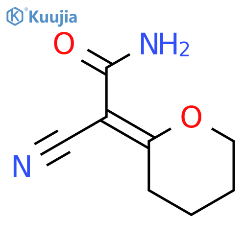 Acetamide, 2-cyano-2-(tetrahydro-2H-pyran-2-ylidene)- structure