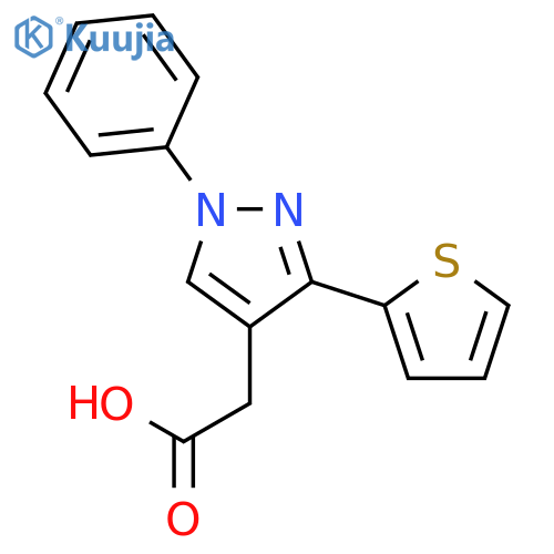 1H-Pyrazole-4-acetic acid, 1-phenyl-3-(2-thienyl)- structure