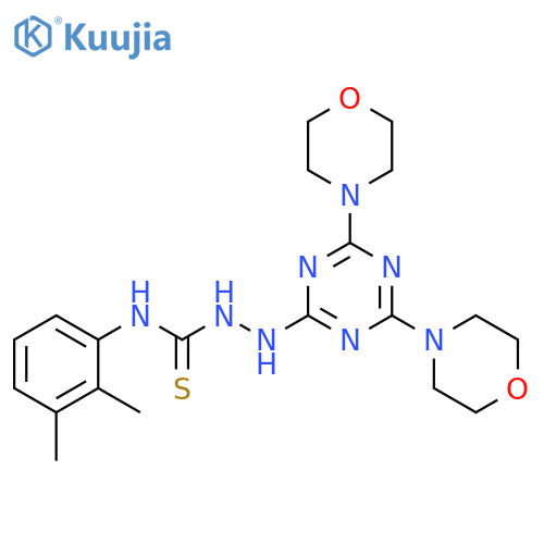 3-{4,6-bis(morpholin-4-yl)-1,3,5-triazin-2-ylamino}-1-(2,3-dimethylphenyl)thiourea structure