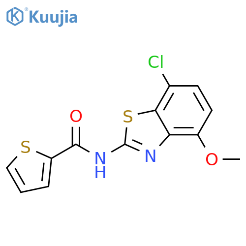 N-(7-chloro-4-methoxy-1,3-benzothiazol-2-yl)thiophene-2-carboxamide structure