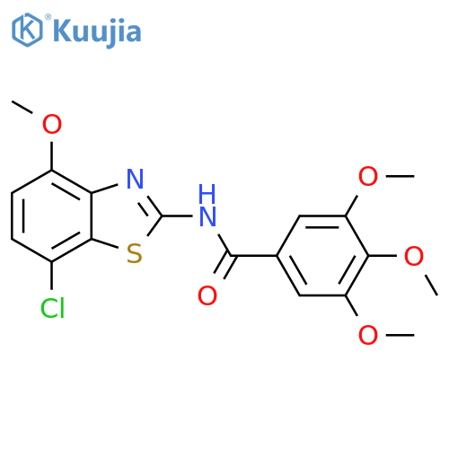 N-(7-chloro-4-methoxy-1,3-benzothiazol-2-yl)-3,4,5-trimethoxybenzamide structure