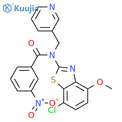 N-(7-chloro-4-methoxy-1,3-benzothiazol-2-yl)-3-nitro-N-(pyridin-3-yl)methylbenzamide structure