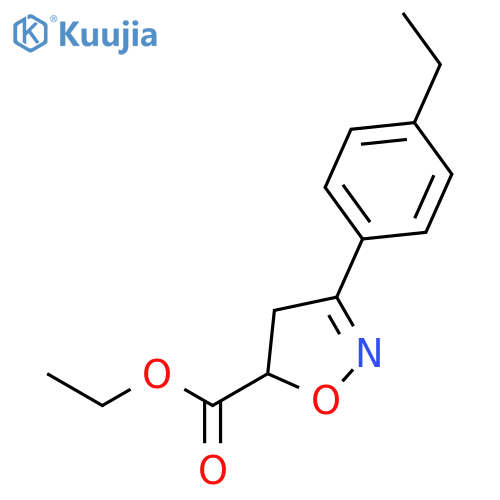 5-ISOXAZOLECARBOXYLIC ACID, 3-(4-ETHYLPHENYL)-4,5-DIHYDRO-, ETHYL ESTER structure