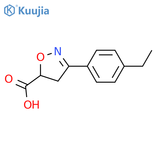 5-Isoxazolecarboxylic acid, 3-(4-ethylphenyl)-4,5-dihydro- structure