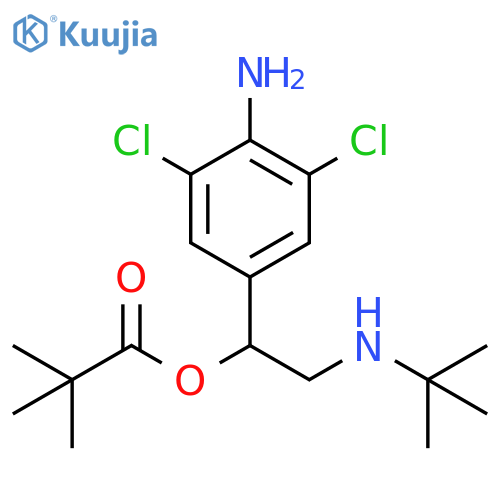 Propanoic acid, 2,2-dimethyl-, 1-(4-amino-3,5-dichlorophenyl)-2-[(1,1-dimethylethyl)amino]ethyl ester structure
