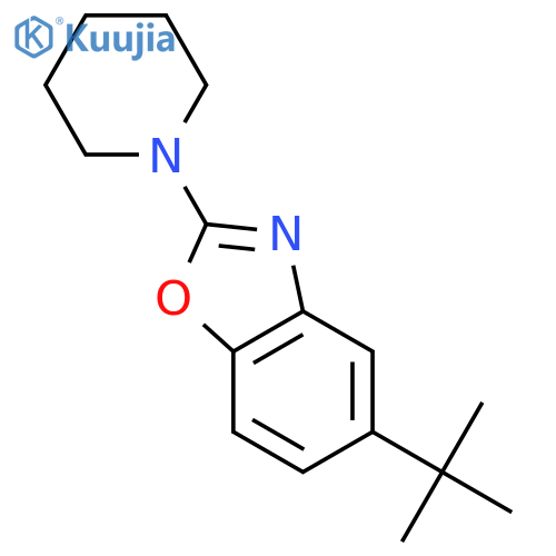 Benzoxazole, 5-(1,1-dimethylethyl)-2-(1-piperidinyl)- structure
