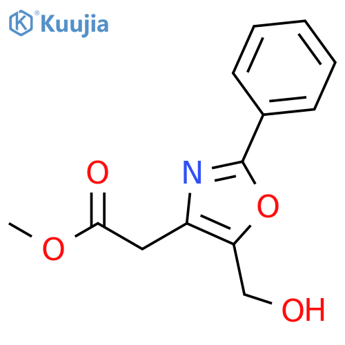 4-OXAZOLEACETIC ACID, 5-(HYDROXYMETHYL)-2-PHENYL-, METHYL ESTER structure