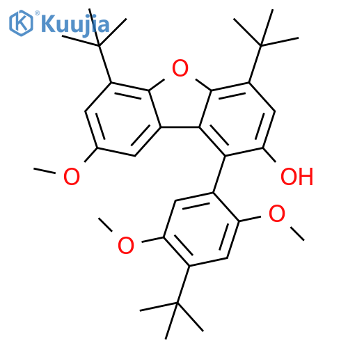2-Dibenzofuranol,4,6-bis(1,1-dimethylethyl)-1-[4-(1,1-dimethylethyl)-2,5-dimethoxyphenyl]-8-methoxy- structure