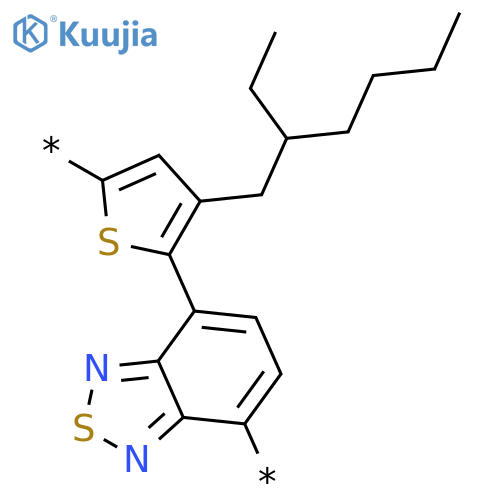 Poly[2,1,3-benzothiadiazole-4,7-diyl[(2-ethylhexyl)-2,5-thiophenediyl]] structure