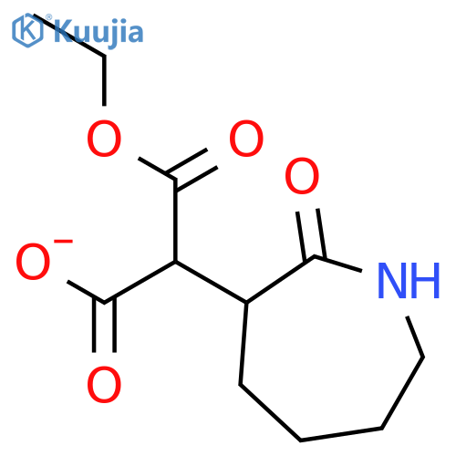 Propanedioic acid, (hexahydro-2-oxo-1H-azepin-3-yl)-, monoethyl ester structure