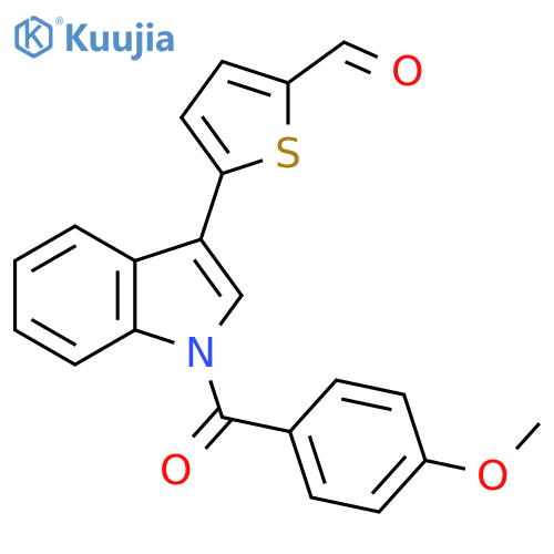 1H-Indole, 3-(5-formyl-2-thienyl)-1-(4-methoxybenzoyl)- structure