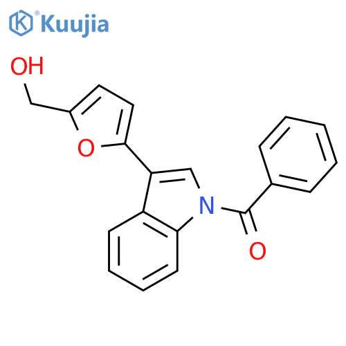 1H-Indole, 1-benzoyl-3-[5-(hydroxymethyl)-2-furanyl]- structure