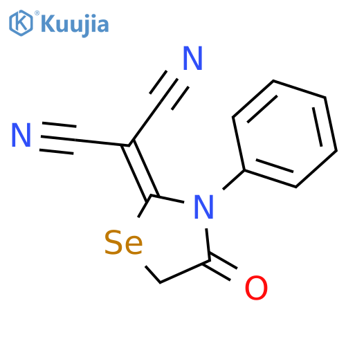 2-(4-Oxo-3-Phenyl-1,3-selenazolidin-2-ylidene)malononitrile structure