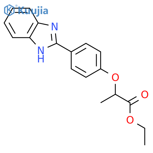 Propanoic acid, 2-[4-(1H-benzimidazol-2-yl)phenoxy]-, ethyl ester structure