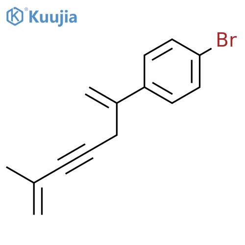 Benzene, 1-bromo-4-(5-methyl-1-methylene-5-hexen-3-ynyl)- structure