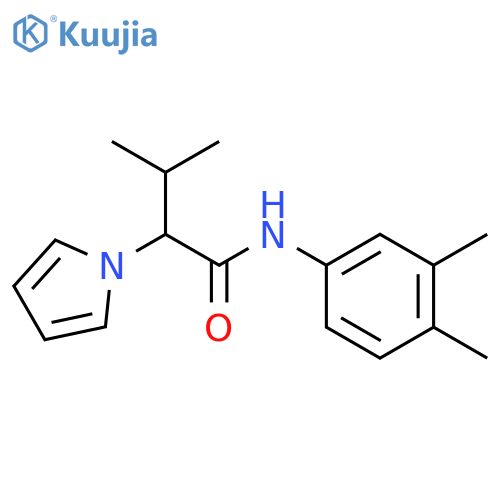 N-(3,4-Dimethylphenyl)-3-methyl-2-(1H-pyrrol-1-yl)butanamide structure