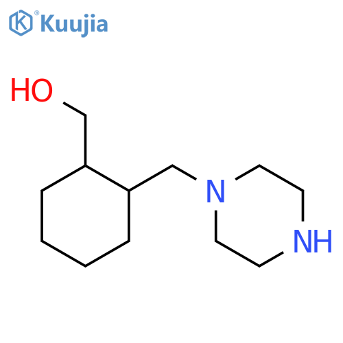 2-(1-piperazinylmethyl)cyclohexylmethanol structure