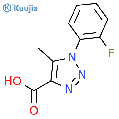 1-(2-fluorophenyl)-5-methyl-1H-1,2,3-triazole-4-carboxylic acid structure