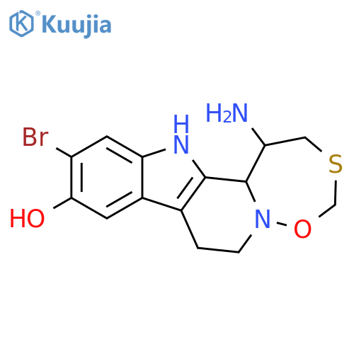(1S,13bS)-1-amino-11-bromo-1,2,7,8,13,13b-hexahydro[1,6,2]oxathiazepino[2',3':1,2]pyrido[3,4-b]indol-10-ol structure