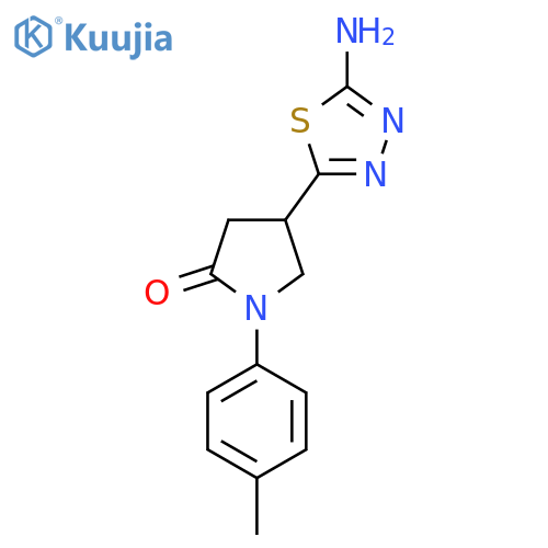 4-(5-Amino-1,3,4-thiadiazol-2-yl)-1-(4-methylphenyl)pyrrolidin-2-one structure