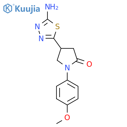 4-(5-Amino-1,3,4-thiadiazol-2-yl)-1-(4-methoxyphenyl)pyrrolidin-2-one structure