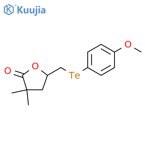 2(3H)-Furanone, dihydro-5-[[(4-methoxyphenyl)telluro]methyl]-3,3-dimethyl- structure