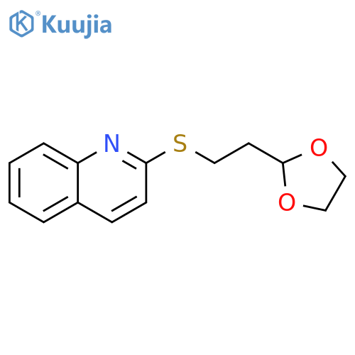 Quinoline, 2-[[2-(1,3-dioxolan-2-yl)ethyl]thio]- structure