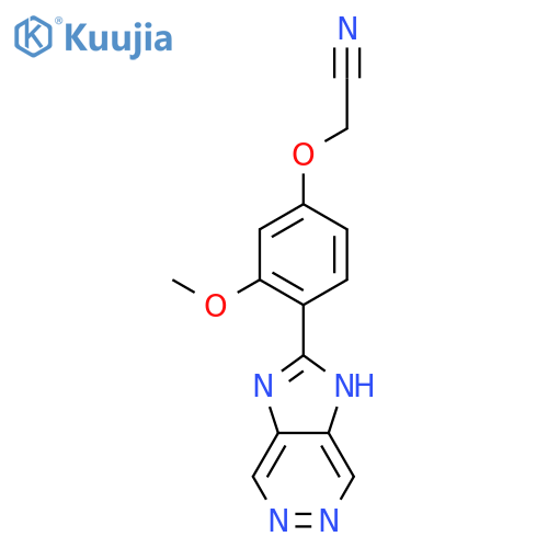 Acetonitrile, [4-(1H-imidazo[4,5-d]pyridazin-2-yl)-3-methoxyphenoxy]- structure
