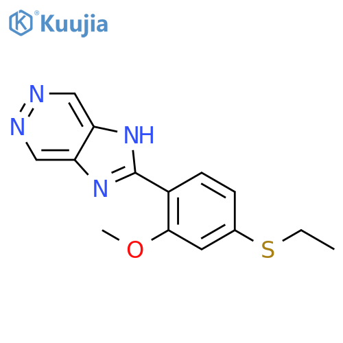 1H-Imidazo[4,5-d]pyridazine, 2-[4-(ethylthio)-2-methoxyphenyl]- structure