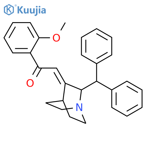 2-[2-(Diphenylmethyl)-1-azabicyclo[2.2.2]oct-3-ylidene]-1-(2-methoxyphenyl)-ethanone structure